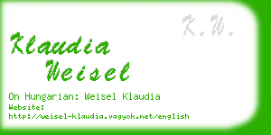 klaudia weisel business card